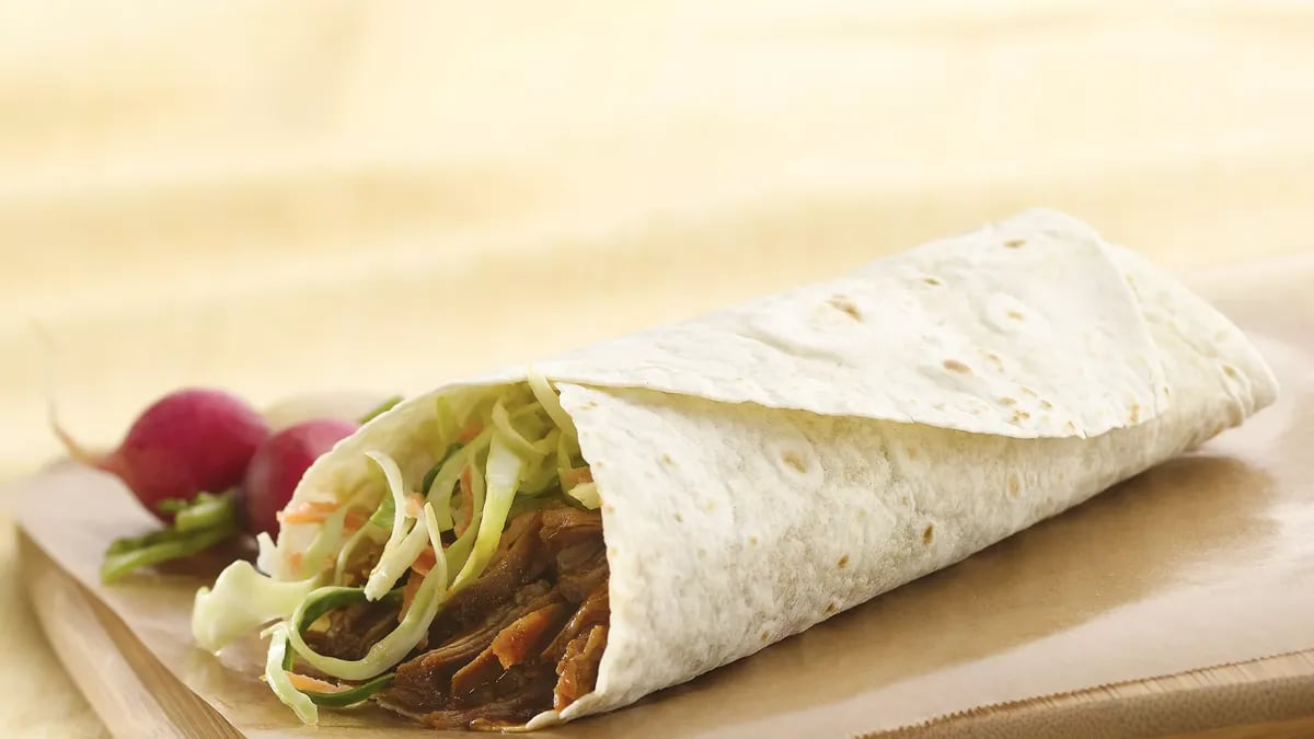 Slow-Cooker Pulled Pork Wraps with Coleslaw