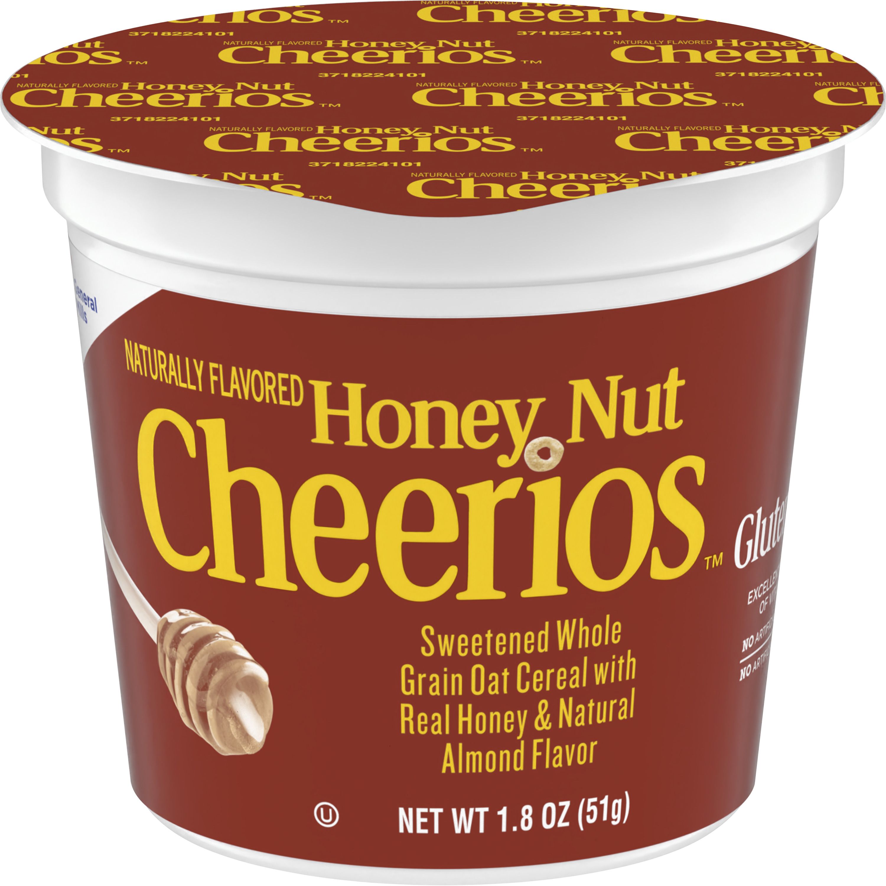 Cheerios Honey Nut Cereal-In-A-Cup - Low Fat - Honey Nut - 1 Serving Cup - 1.30 oz - 6 / Pack Cheerios Honey Nut Cereal-In-A-Cup - Low Fat - Honey Nut - 1 Serving Cup - 1.30 oz - 6 / Pack