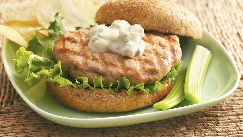 Buffalo-Blue Cheese Grilled Chicken Burgers