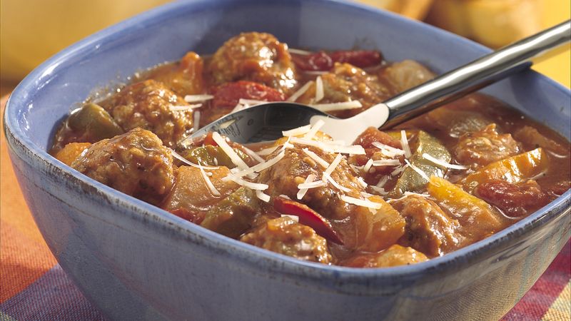 Slow-Cooker Easy Italian Meatball Stew