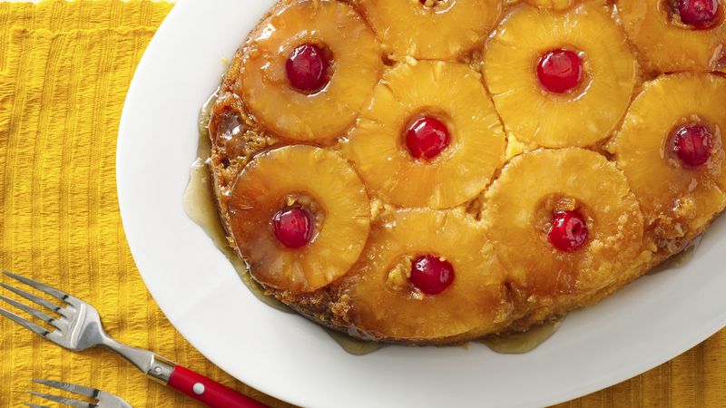 Pineapple Upside Down Cake With Crushed Pineapple