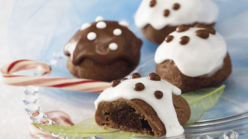 Iced Chocolate Truffle Cookies