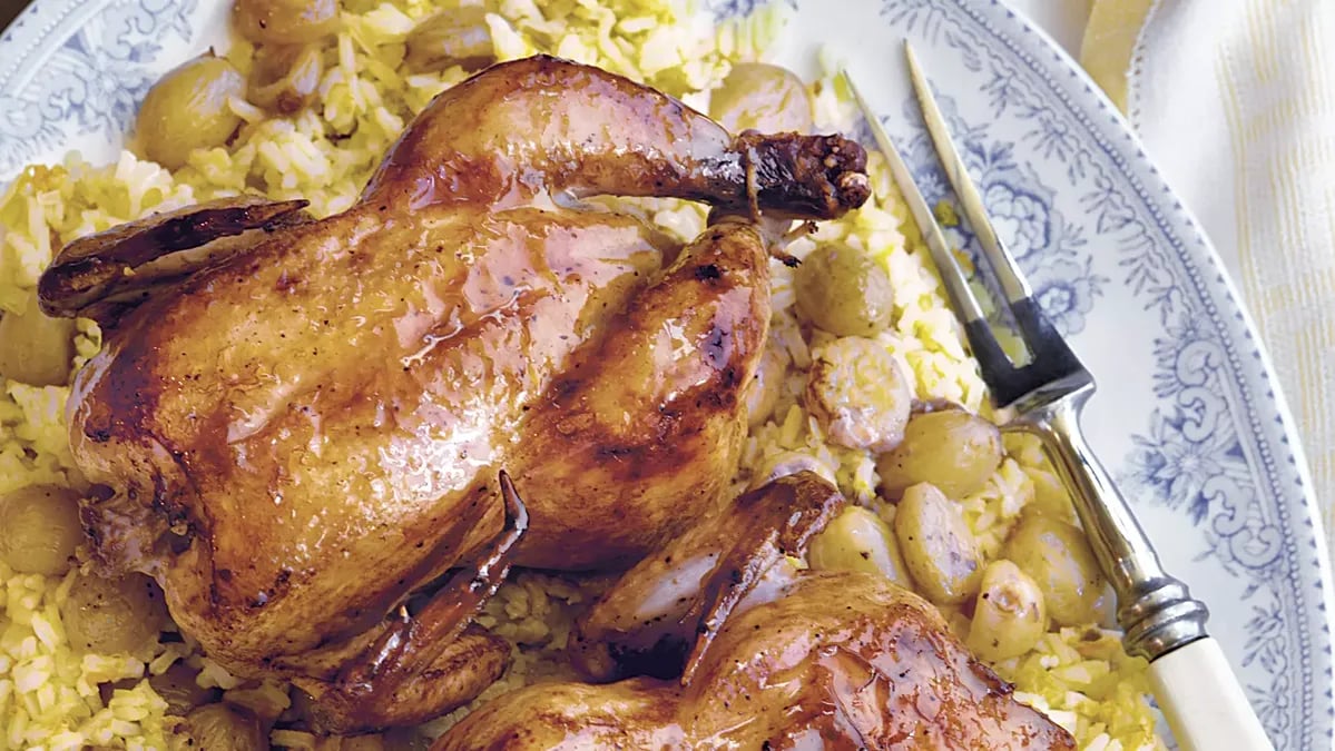 Cornish Hens with Orange Rice