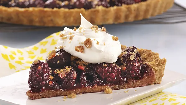 Blackberry Cherry Oatmeal Tart