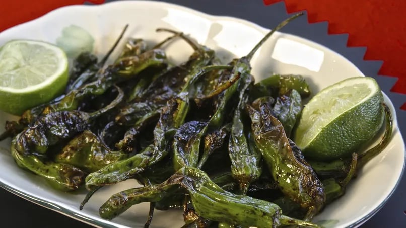 Blistered Shishito Peppers with Soy Sauce and Lime