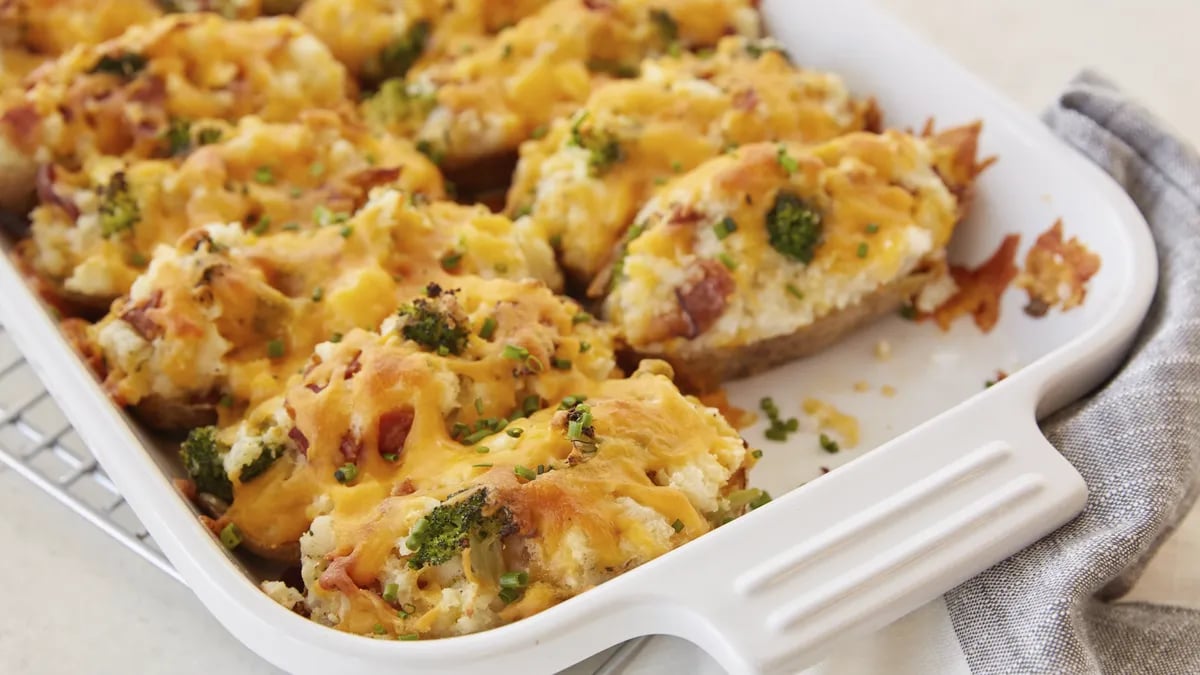 Broccoli and Cheddar-Stuffed Baked Potato Bake