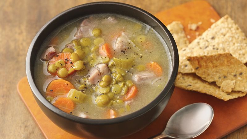 Healthy Split Pea Soup with Veggies