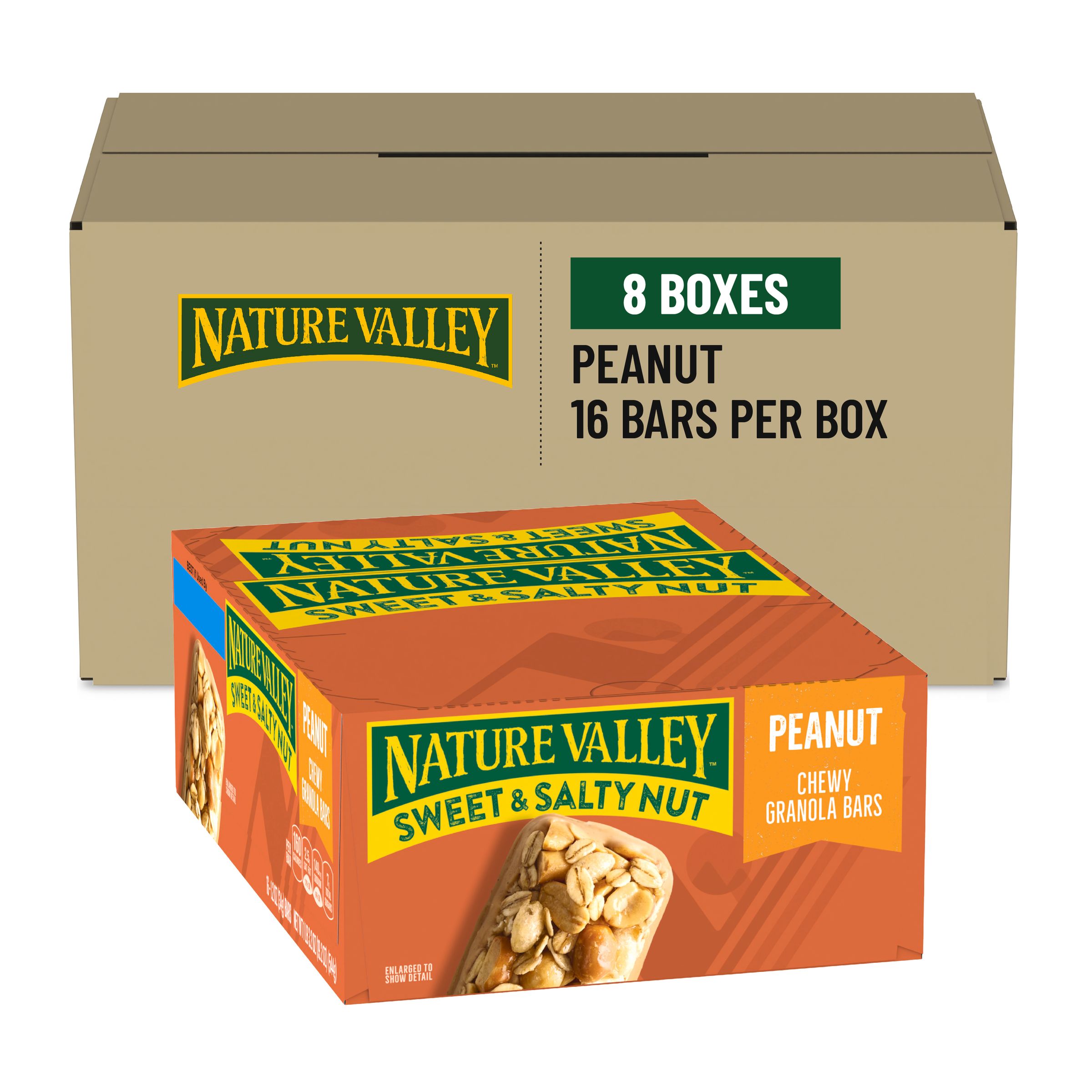  Case Optimized Hero Nature Valley(TM) Sweet & Salty Nut Chewy Granola Bars Peanut (16 ct) 1.2 oz