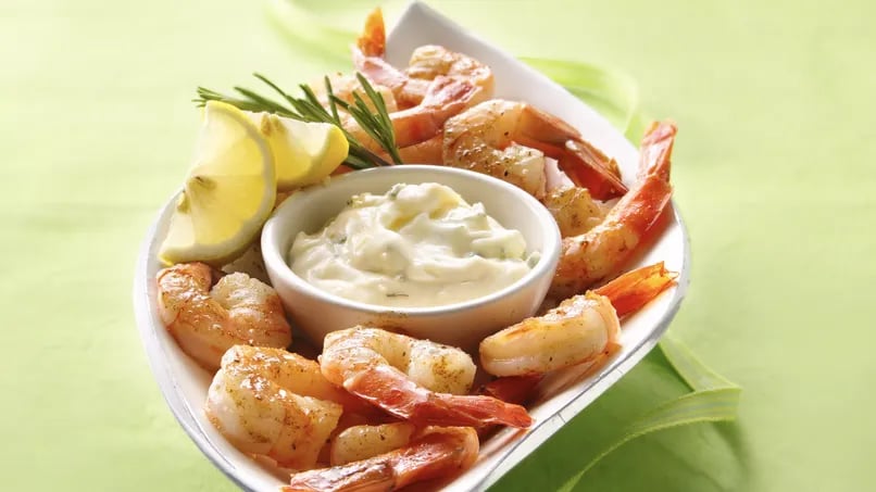 Bayou Shrimp with Lemon-Rosemary Aioli 