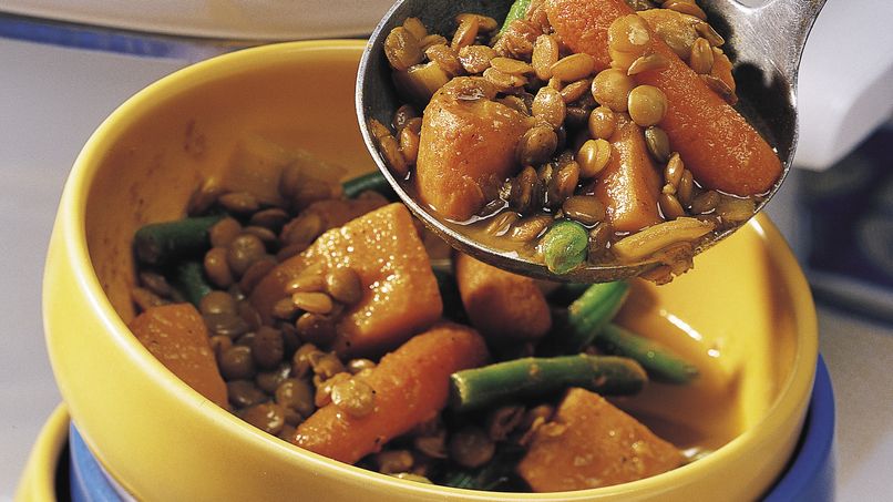 Curried Sweet Potato and Lentil Stew