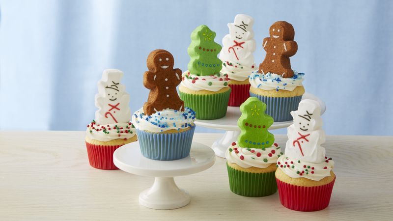CHRISTMAS Shaped Cupcake Molds 18 Pieces 