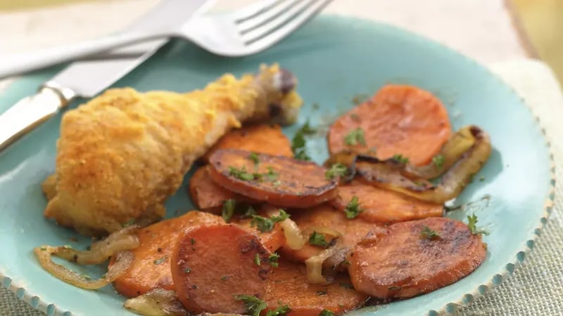 Caramelized Onion and Sweet Potato Skillet