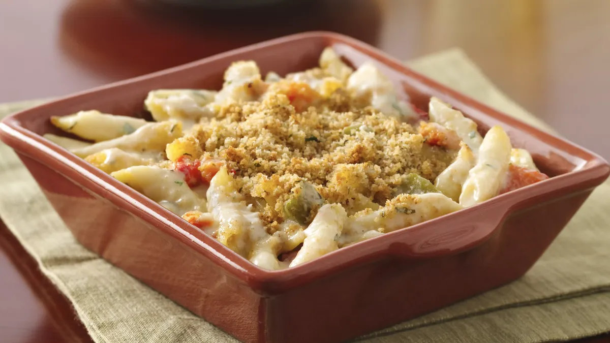 Bell Pepper Mac and Cheese with Fondue Cheese Sauce