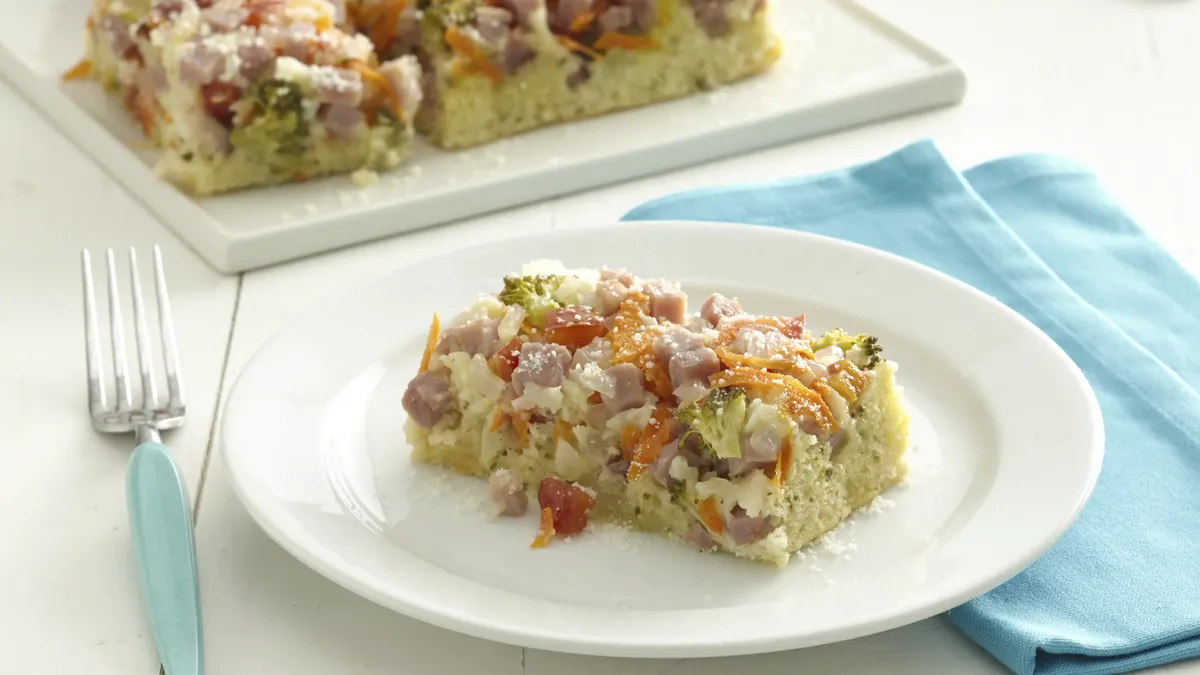 Ham Veggie Topsy Turvy Round