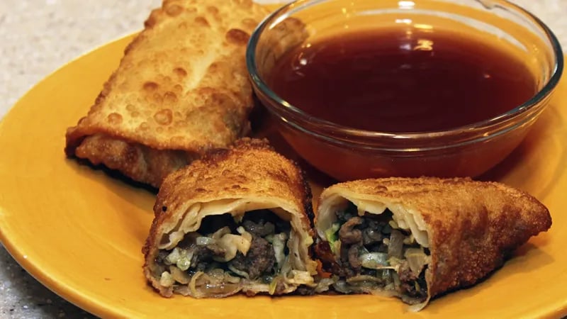 Mom's Egg Rolls with Sweet and Sour Sauce