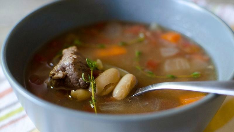 Slow-Cooker Beef and Bean Soup