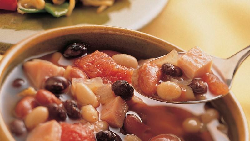 Hearty Ham and Three-Bean Soup