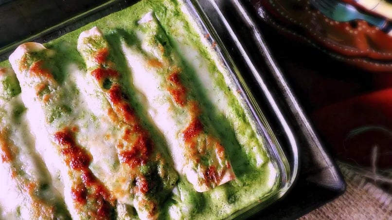 Mexican Style Spinach Enchiladas