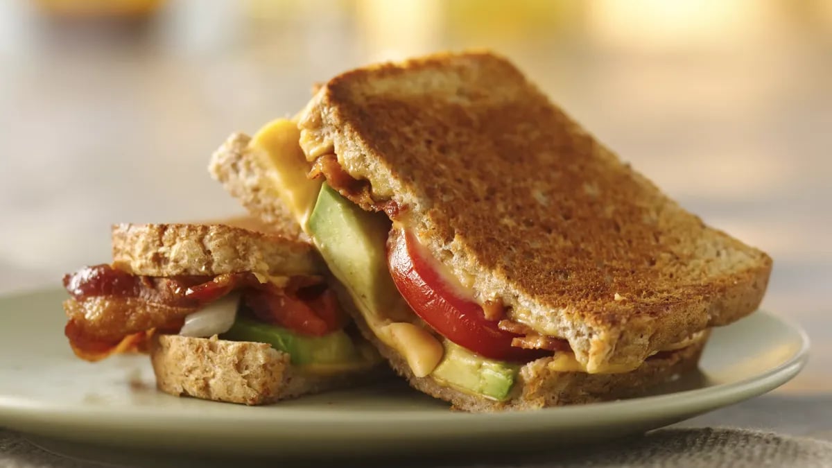 Bacon, Tomato and Avocado Grilled Cheese