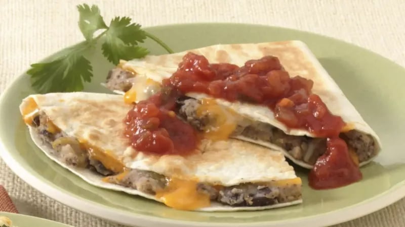 Roasted Potato-Black Bean Quesadillas