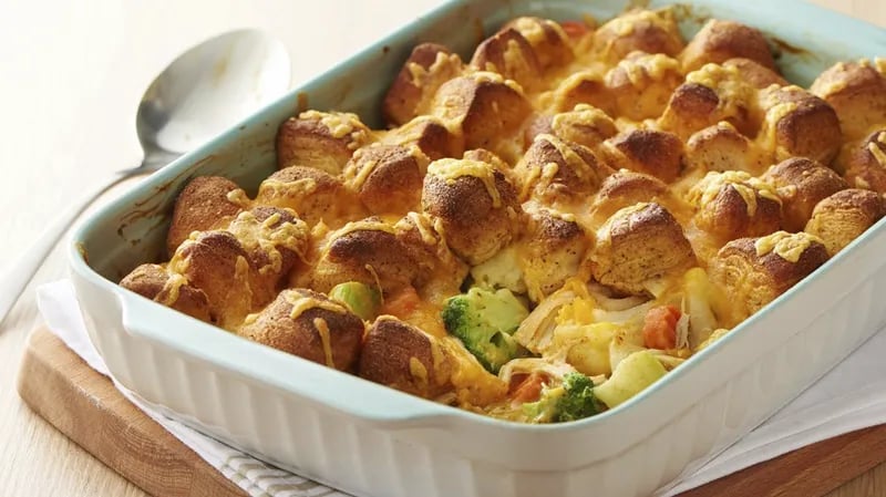 Cheddar Bay Chicken Biscuit Bake