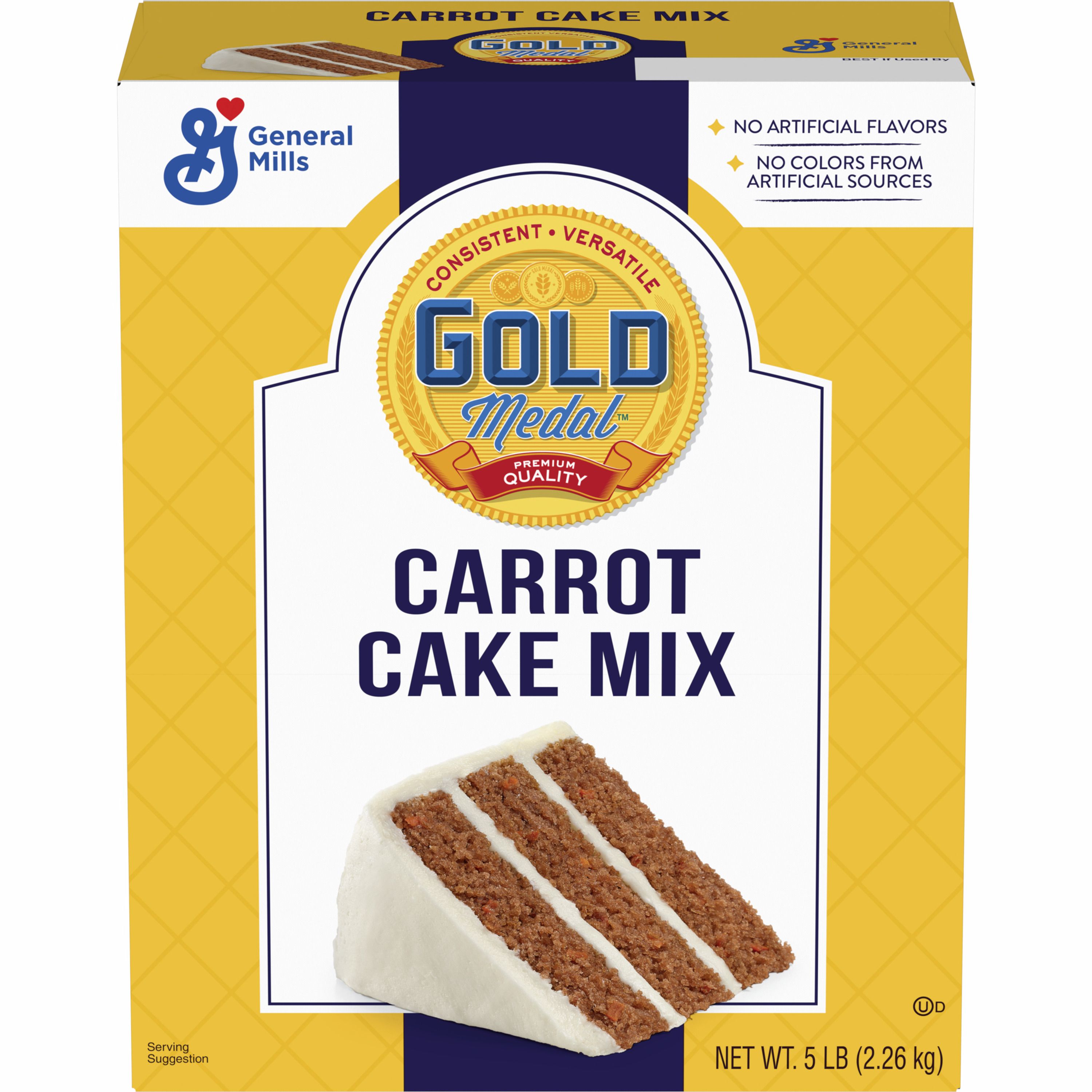 Front - 3D Gold Medal Cake Mix Box Carrot Cake 6/4.96 LB