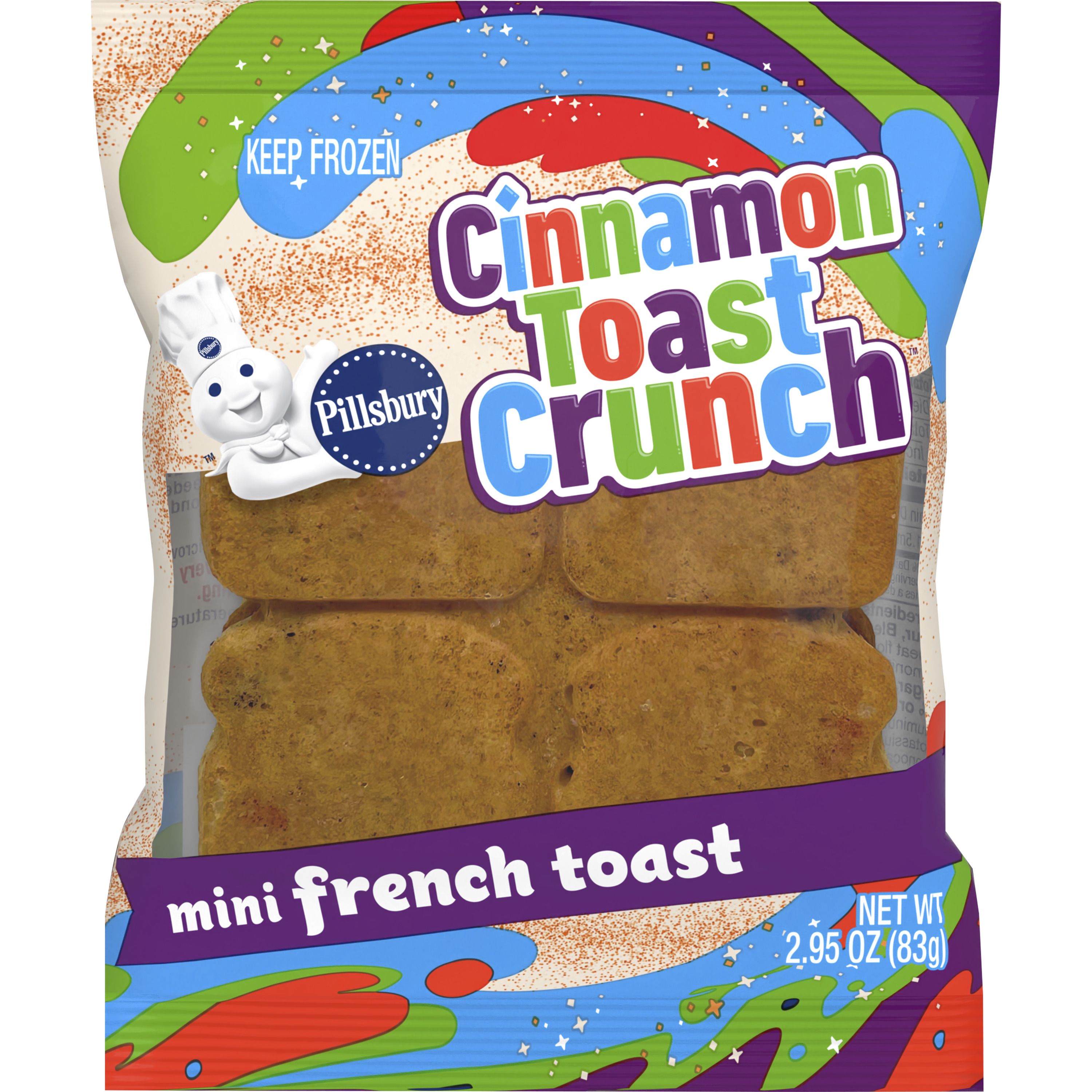 Front - 3D Pillsbury Cinnamon Toast Crunch Frozen Meals Mini French Toast Single Serve Pouch  72/2.95 OZ