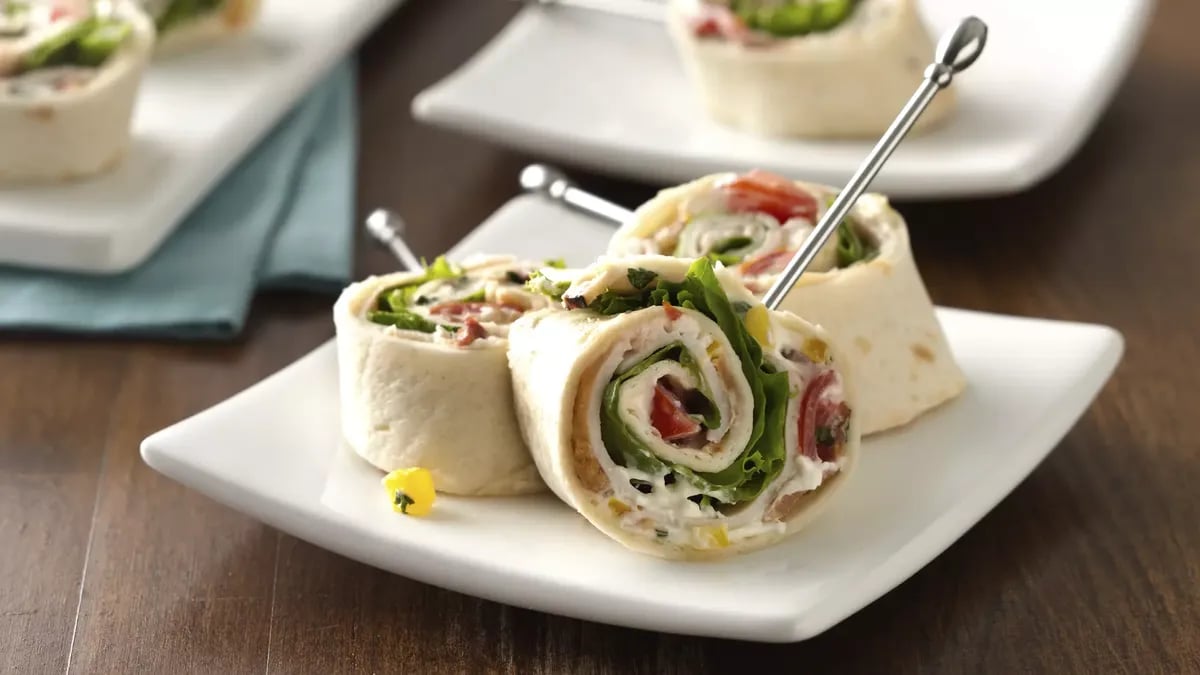 Turkey Club Tortilla Pinwheels