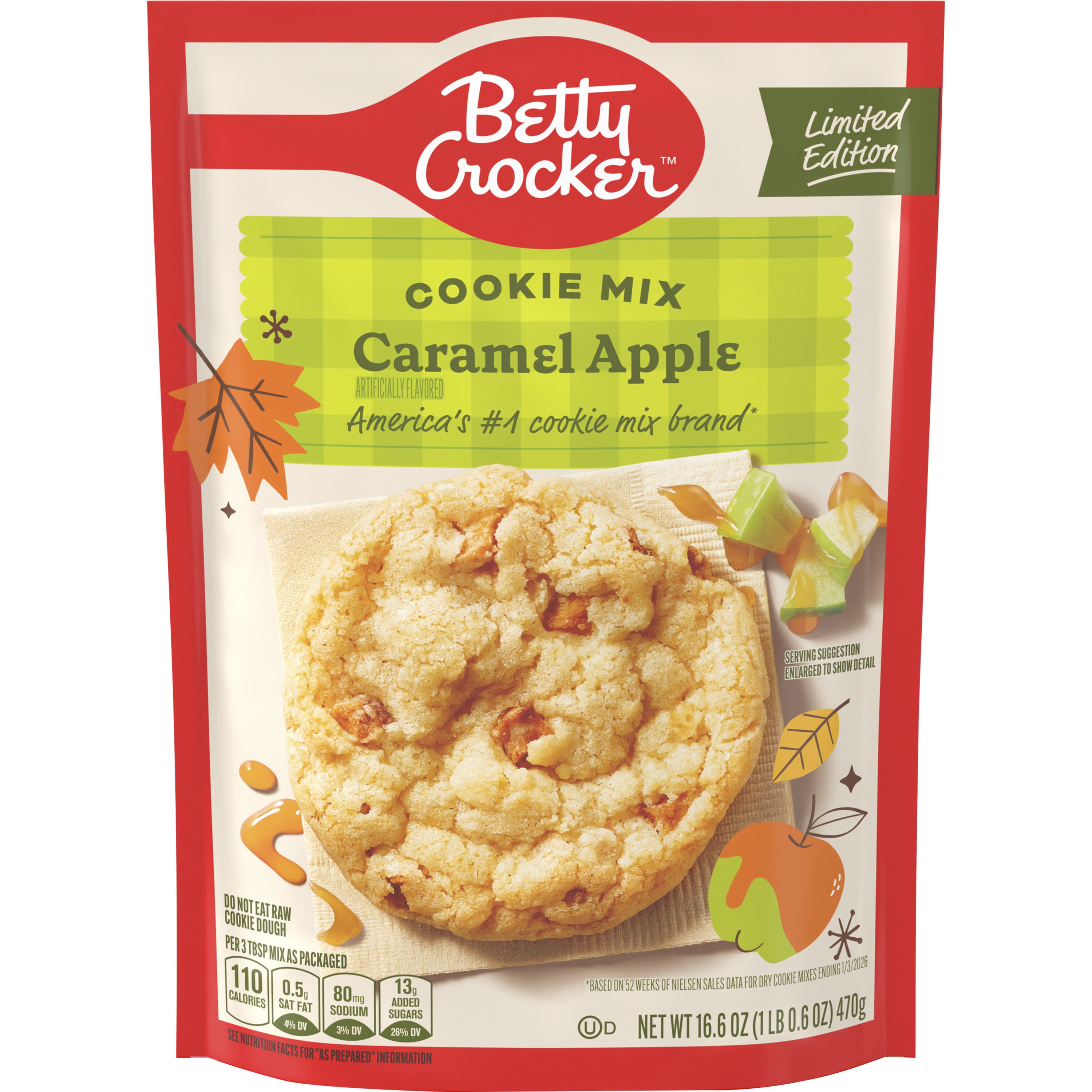 Betty Crocker Limited Edition Caramel Apple Cookie Mix - Front