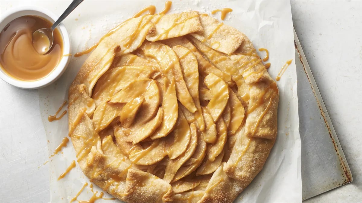 Easy Salted Caramel Pear Galette