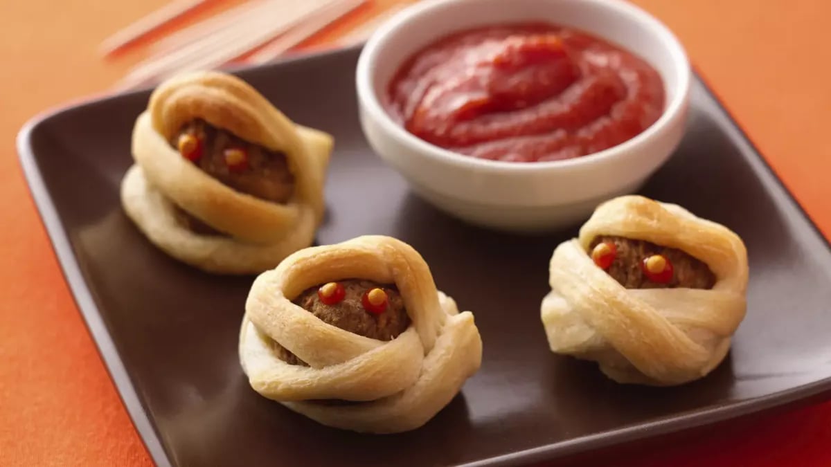 Meatball Mummy Crescent Bites