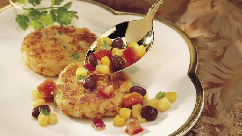 Crab Cakes with Cilantro Salsa