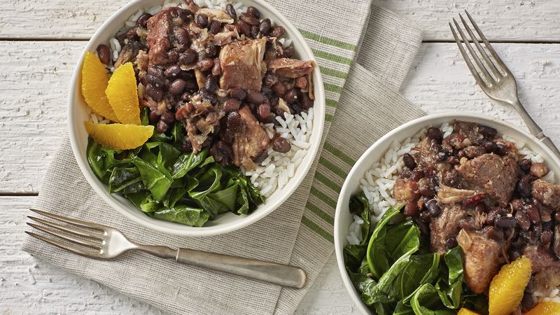 Slow-Cooker Braised Beef, Pork and Black Beans