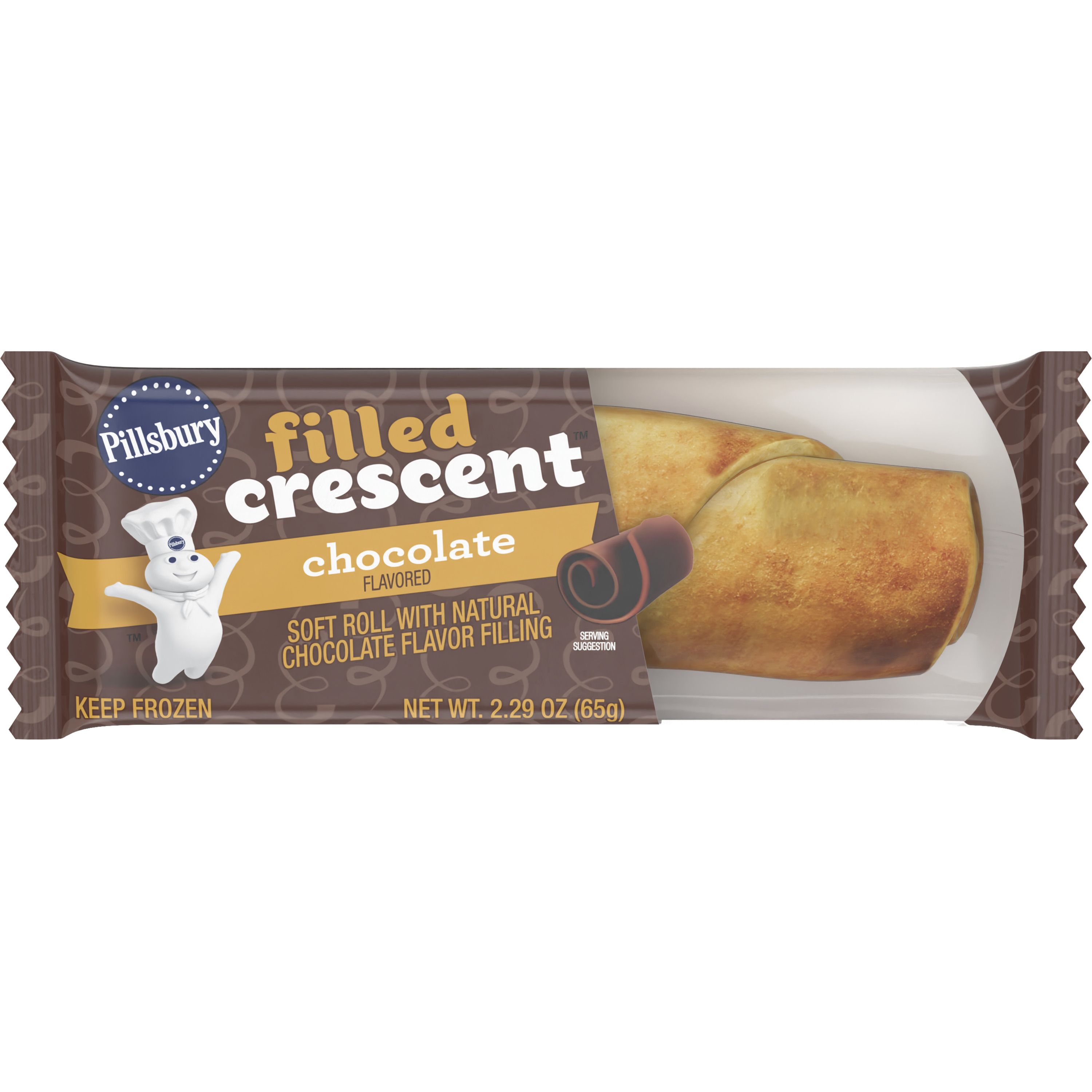 Front - 3D Pillsbury(TM) Frozen Filled Crescent Chocolate 2.29 oz