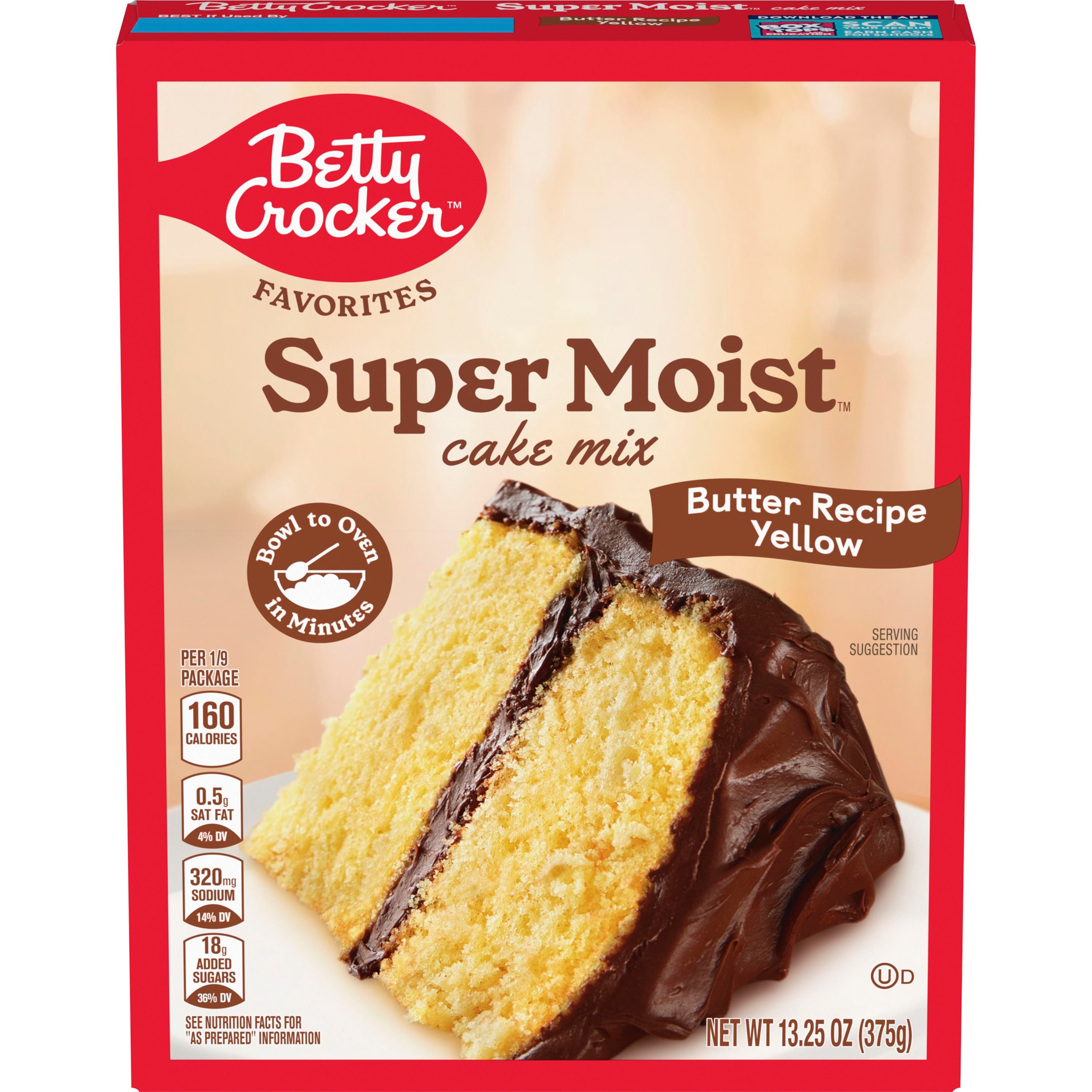 Betty Crocker Favorites Super Moist Butter Recipe Yellow Cake Mix, 13.25 oz - Front