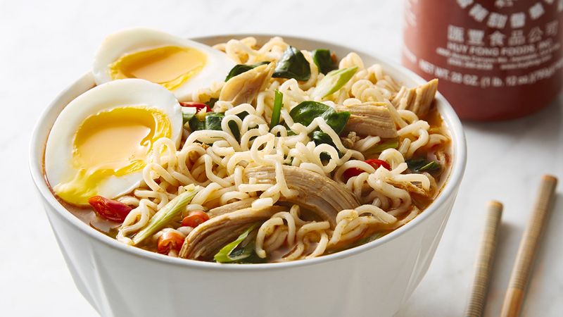 Easy Spicy Chicken Ramen Noodle Soup