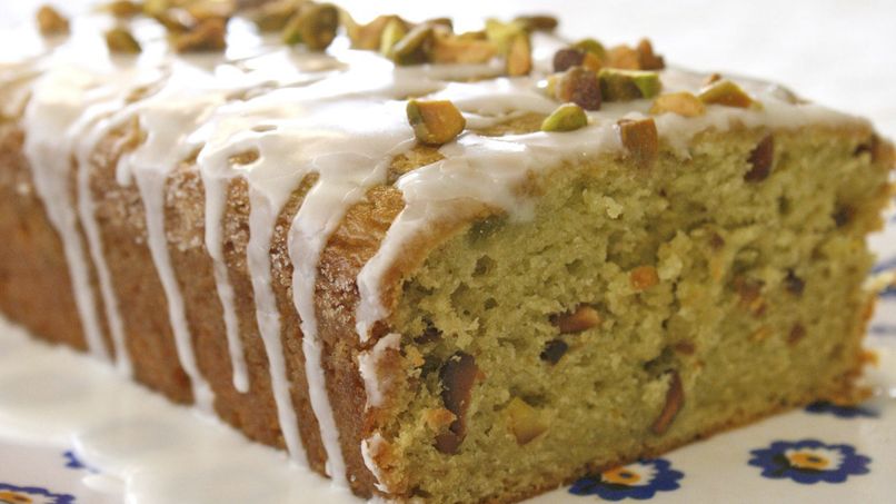 Avocado and Pistachio Loaf with Lime Icing