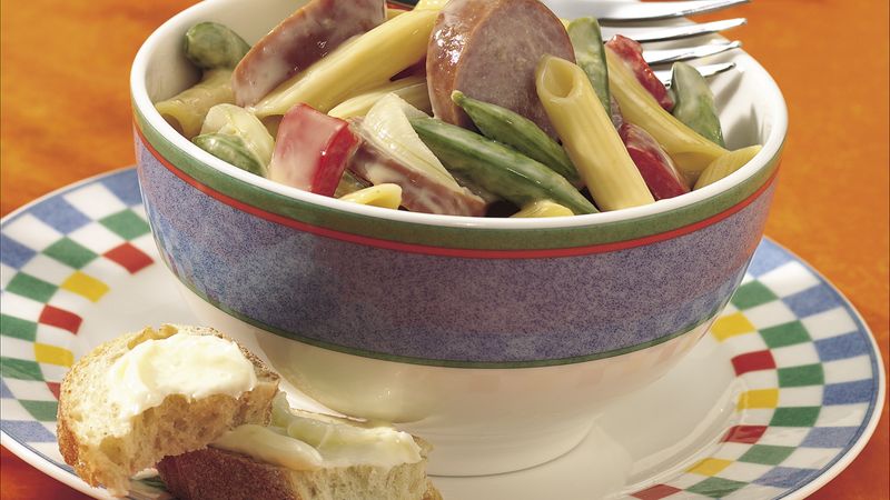 Penne with Vegetables and Kielbasa