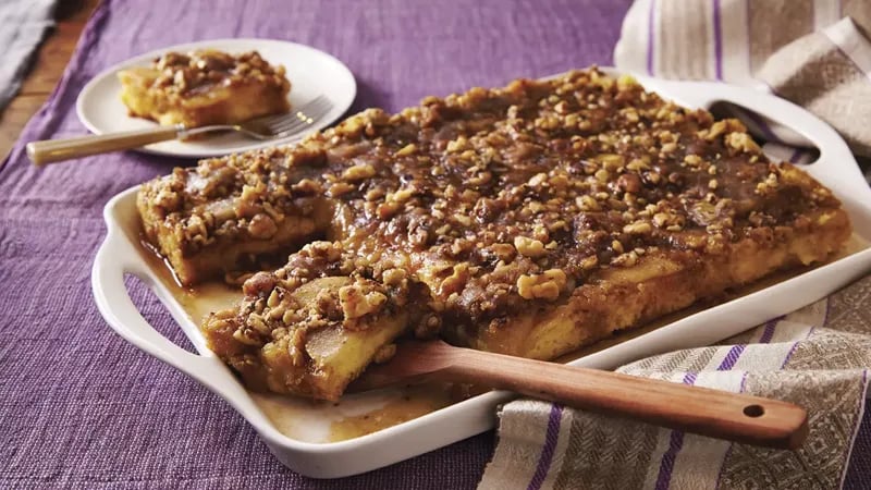 Pear-Walnut Upside-Down Cake