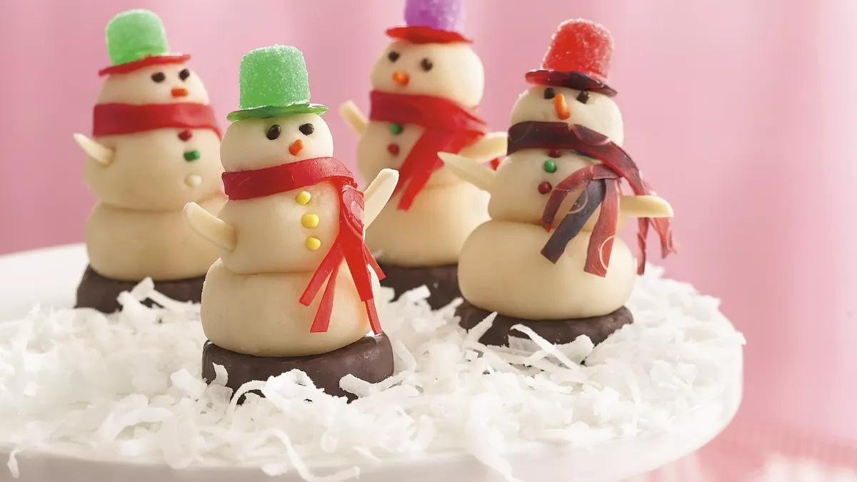 Marzipan Snow People