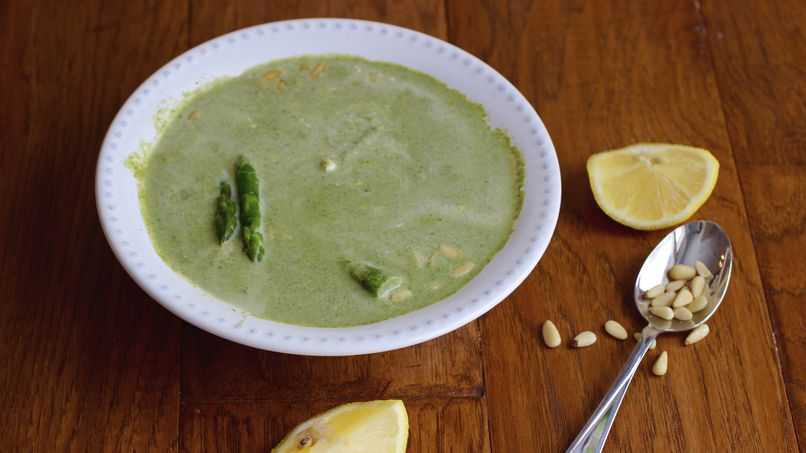 Asparagus, Spinach and Pea Soup