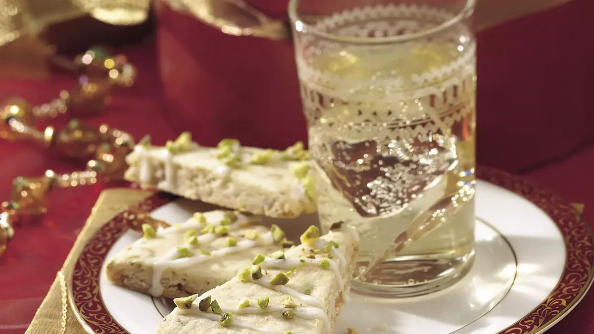 Pistachio Shortbread Trees