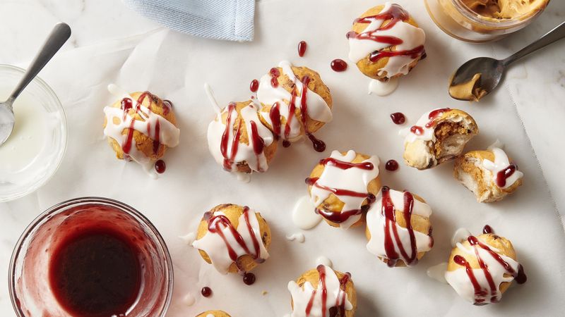 Air Fryer Peanut Butter and Jelly Biscuit Bombs