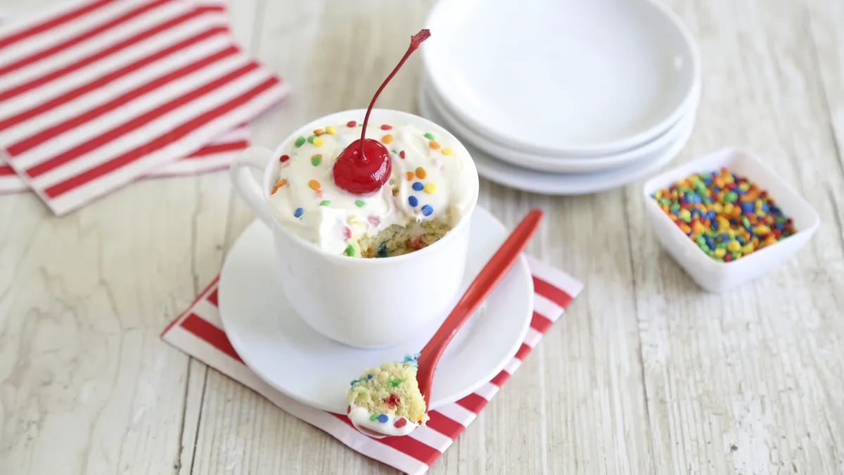 Confetti Mug Cake