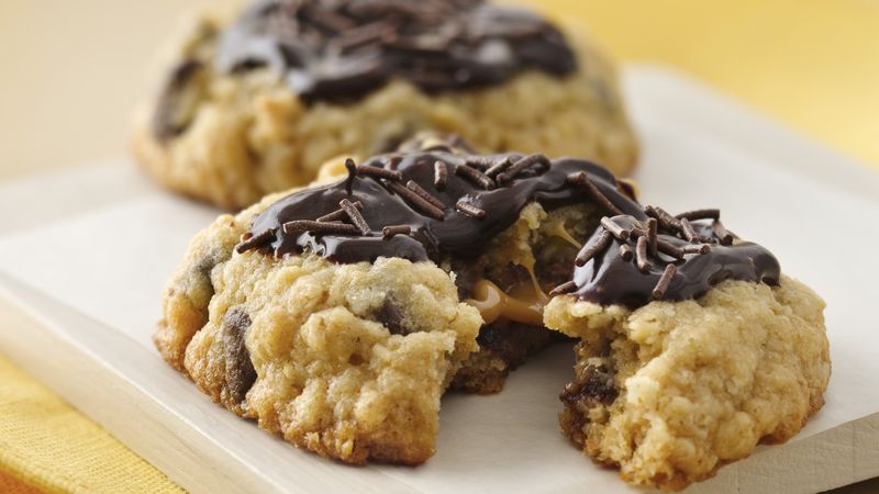 Chocolate-Caramel Filled Cookies