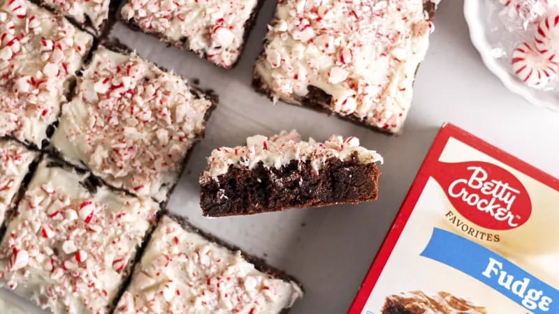 Peppermint Bark Brownies