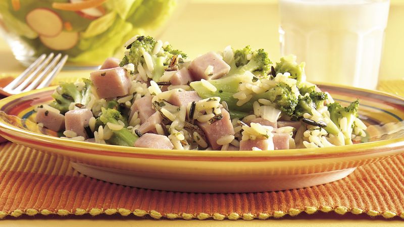 Ham, Broccoli and Rice Skillet Dinner