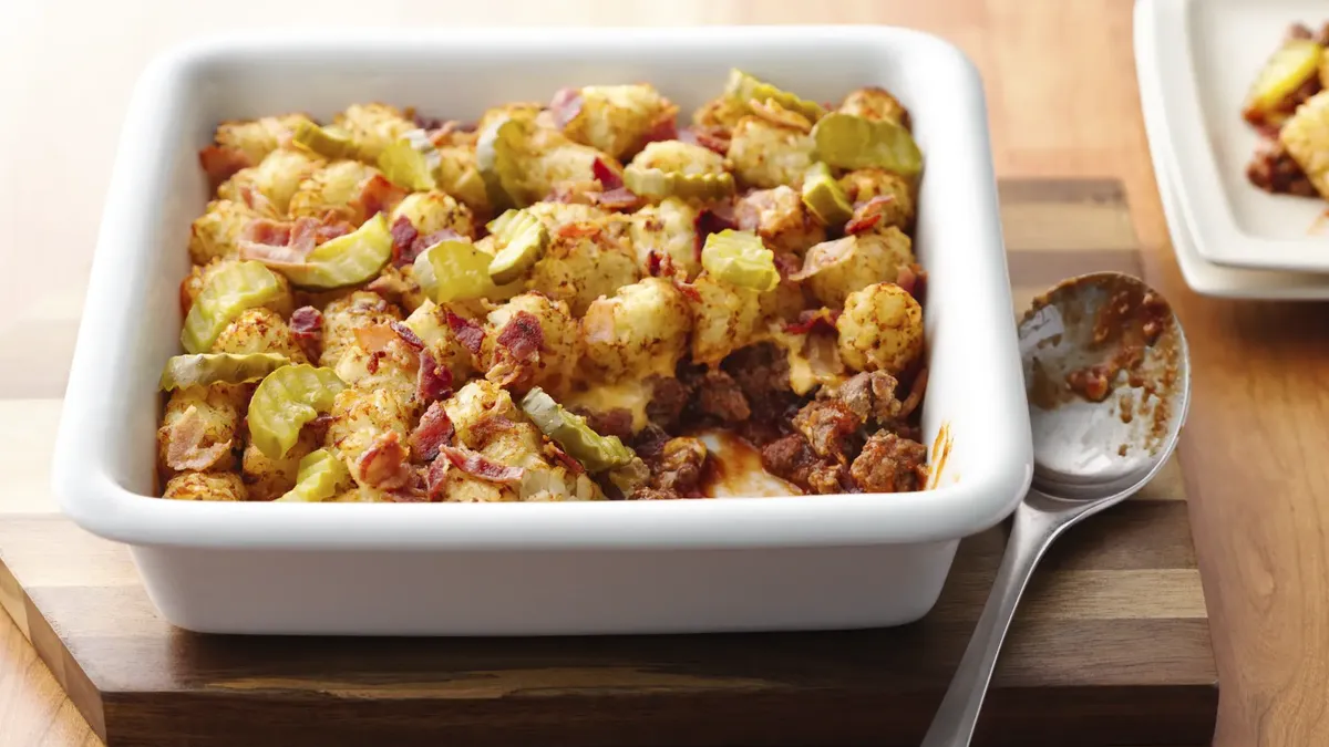 Bacon Cheeseburger Potato Casserole