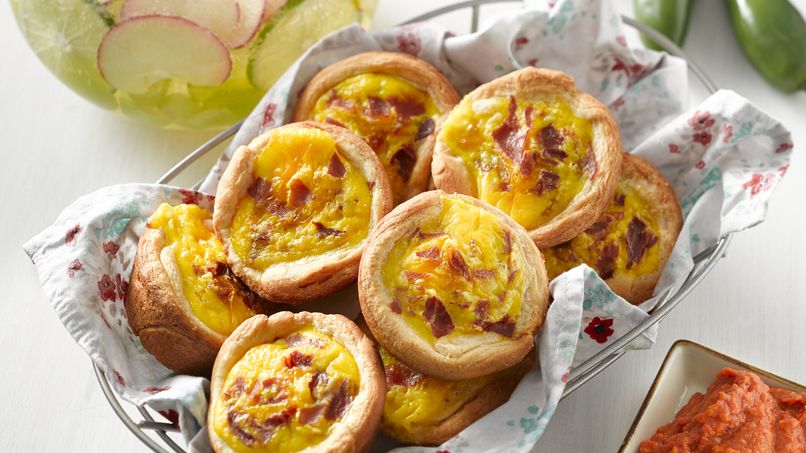 Egg and Serrano Ham Breakfast Cups with Red Salsa