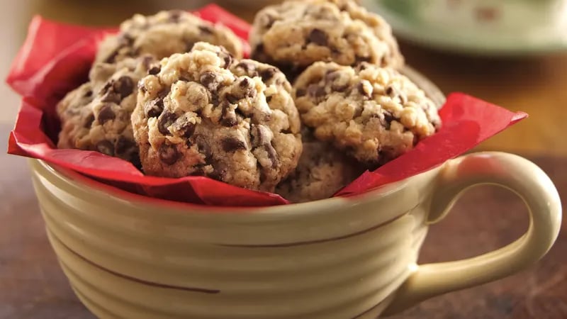Chocolate Chip-Oatmeal Shortbread Cookies